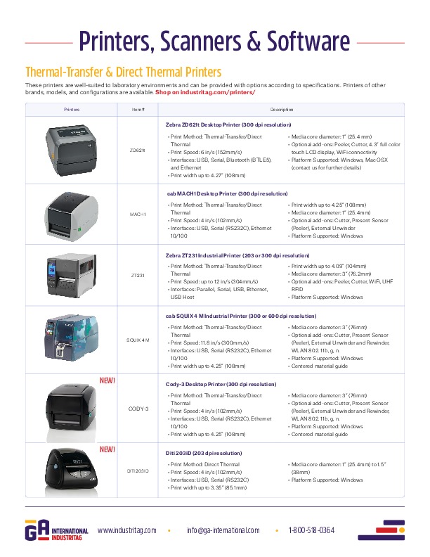 Printers, Scanners & Software